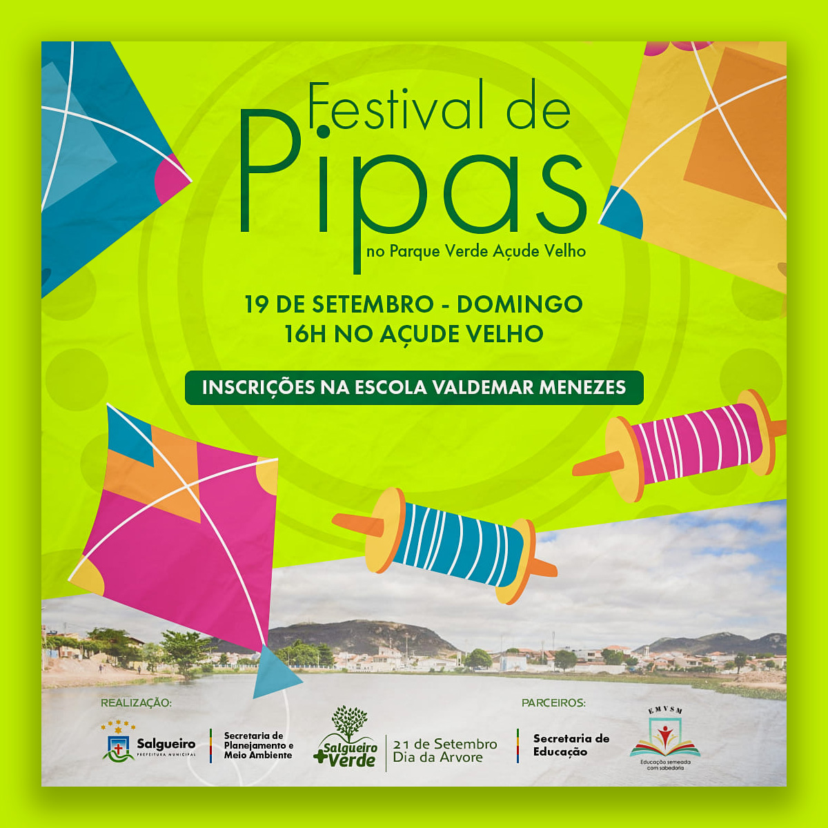 Primeiro Festival de Pipas no Parque Verde Açude Velho em Salgueiro