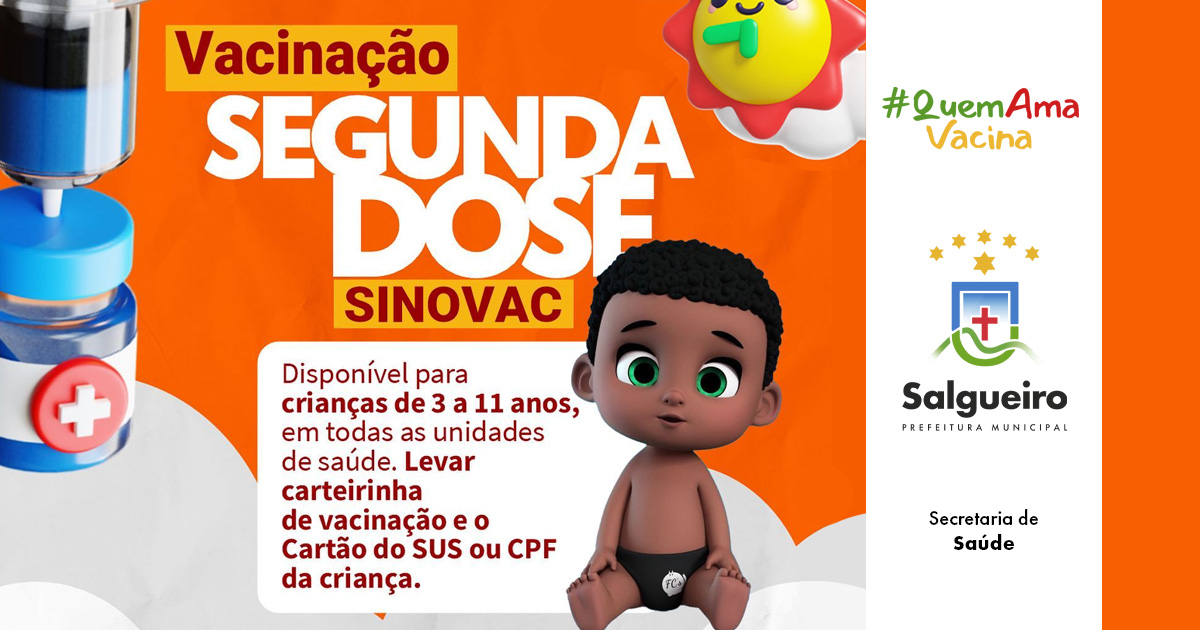Segunda dose da SINOVAC já está disponível em Salgueiro