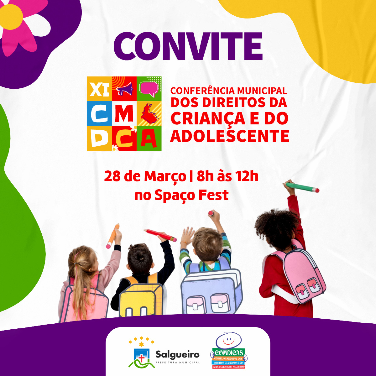 Prefeitura de Salgueiro convida todos a participar da XI Conferência Municipal dos Direitos da Criança e do Adolescente
